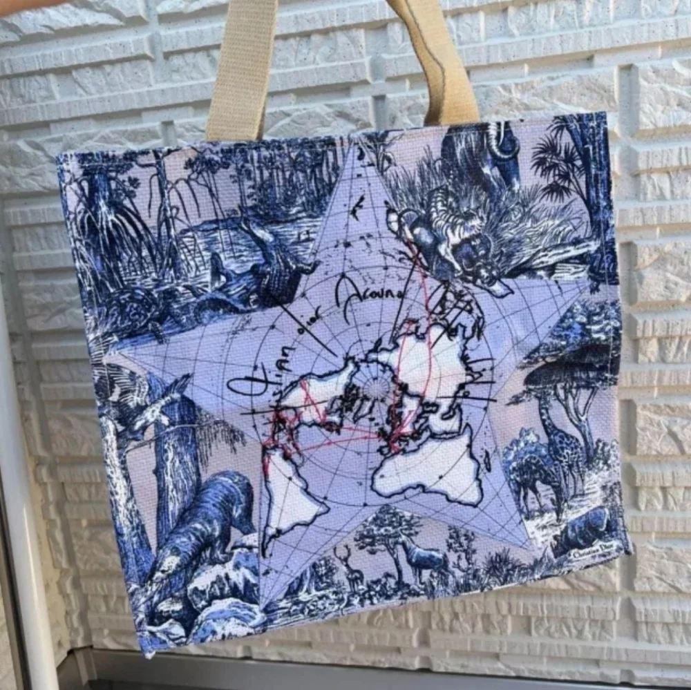 Christian Dior Book Tote Bag Toile De Jouy Lucky Star Women's Multicolor
